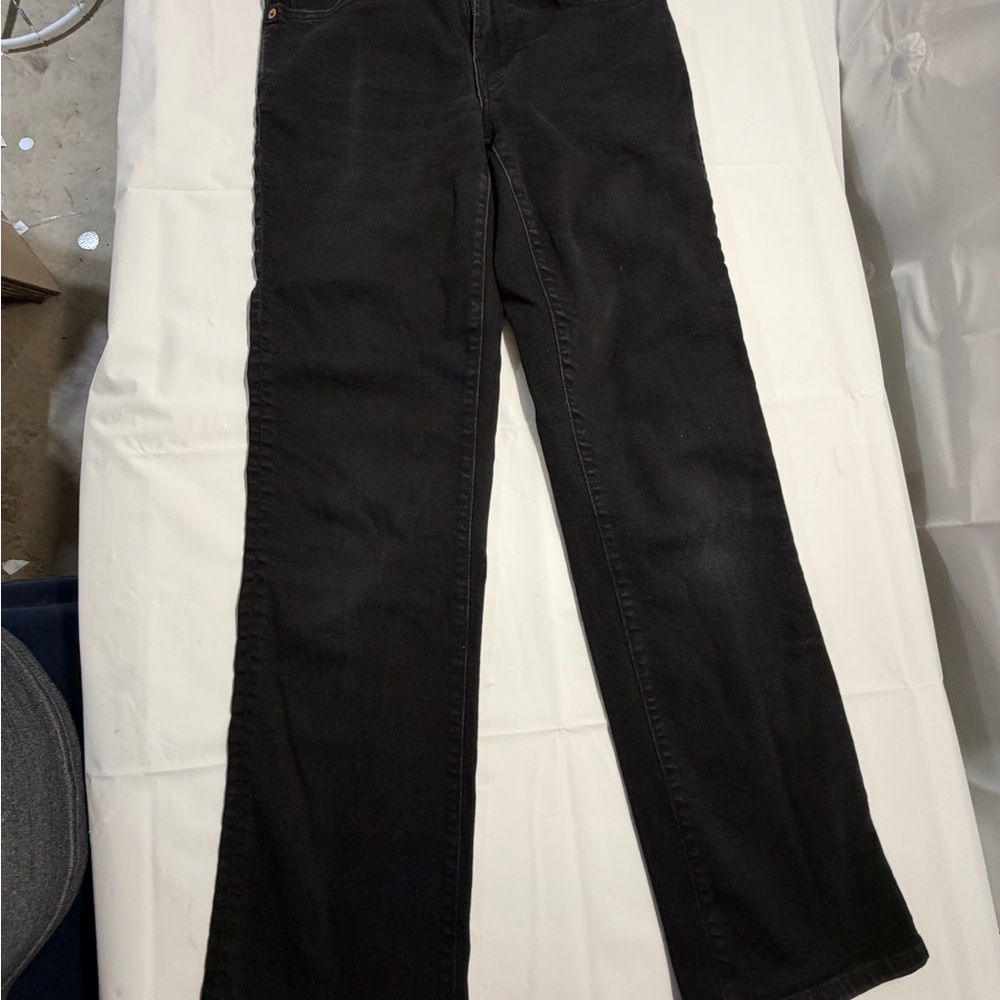 American Eagle Outfitters Black Wide-Leg Jeans